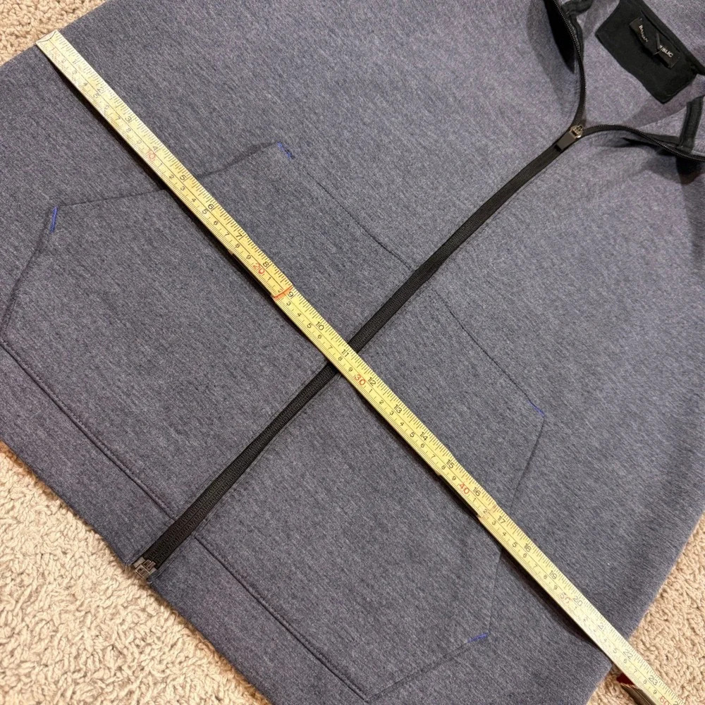 Banana Republic Track Jacket Mens Large Blue Gray Good Full Zip Tech 457617-01‎